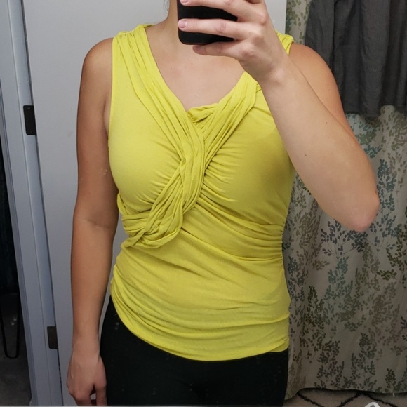 Anthropologie yellow  tank top, like new - Picture 3 of 3